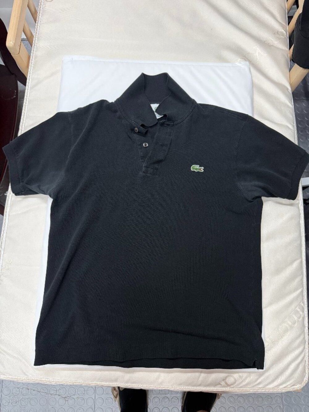 Lacoste Black Classic Pique Polo Shirt Sz S